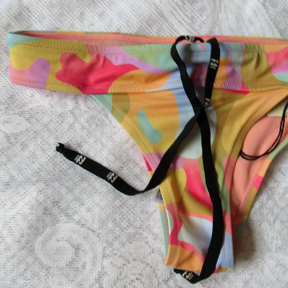 Billabong Bikini Bottom M/10 Swim Orange Multi - Picture 2 of 6